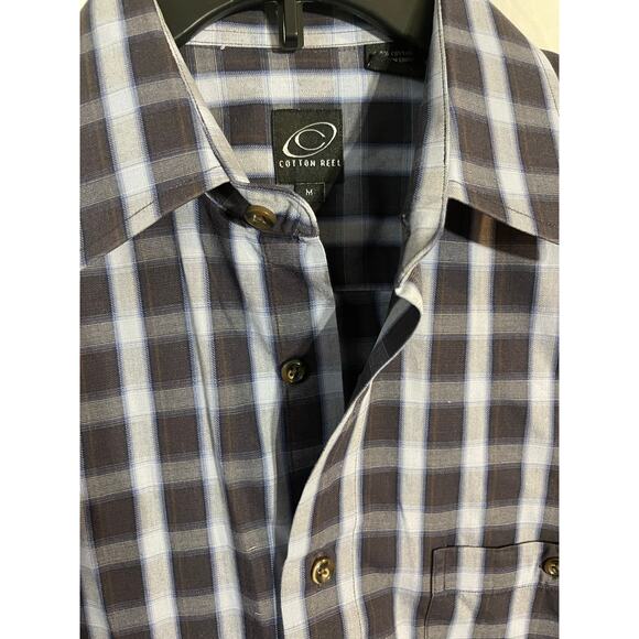 Cotton Reel mens medium button front shirt - Picture 3 of 4